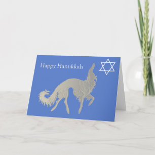 Happy Hanukkah Borzoi Card