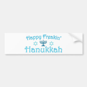 happy hanukkah bumper sticker