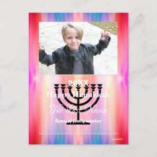 Happy Hanukkah Candle Photo Postcard   - HAMbWG