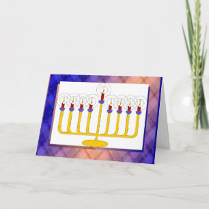Happy Hanukkah Candle Stick Greeting Card