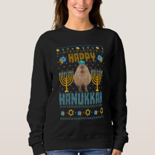 Happy Hanukkah Capybara Jewish Holidays Sweatshirt