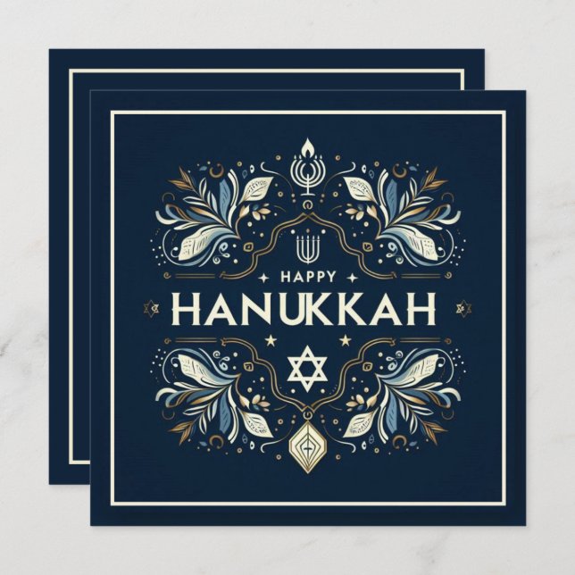 Happy Hanukkah Card (Front/Back)