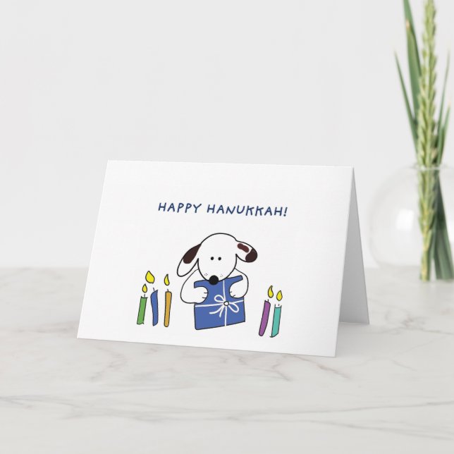 Happy Hanukkah Card Holiday Greeting Card (Front)