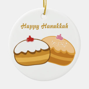 Happy Hanukkah Ceramic Tree Decoration