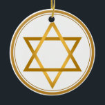 Happy Hanukkah Ceramic Tree Decoration<br><div class="desc">Seasonal Hanukkah Greeting Original Customisable Ornament Design. You may change text fonts,  size and colours,  add or remove text and graphics.</div>
