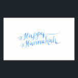 Happy Hanukkah Chanukah HANNUKKAH HANUKA Rectangular Sticker<br><div class="desc">Use our cool template, artwork, photo, graphic, or illustration, then add a name, text, quote, or monogram to create your own custom or monogrammed scrapbooking sticker or label. Click the "Customise it!" button to make it totally customised. These landscape sticker labels are great gifts for men, women, and kids (and...</div>