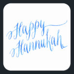 Happy Hanukkah Chanukah HANNUKKAH HANUKA Square Sticker<br><div class="desc">Use our cool template, artwork, photo, graphic, or illustration, then add a name, text, quote, or monogram to create your own custom or monogrammed scrapbooking sticker or label. Click the "Customise it!" button to make it totally customised. These sticker labels are great gifts for men, women, and kids (and you,...</div>