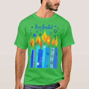 Happy Hanukkah Chanukkah Star Of David Menorah Jew T-Shirt