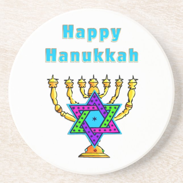 Happy Hanukkah Coaster (Front)