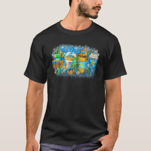 Happy Hanukkah Coffee Latte Chanukah Family Matchi T-Shirt