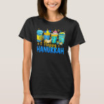 Happy Hanukkah Coffee Latte  Menorah Jewish Chanuk T-Shirt<br><div class="desc">Happy Hanukkah Coffee Latte  Menorah Jewish Chanukah</div>