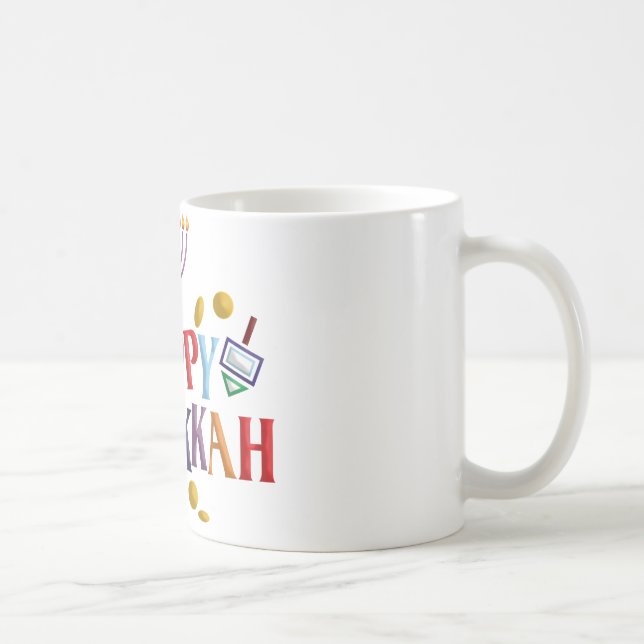 Happy Hanukkah Coffee Mug (Right)