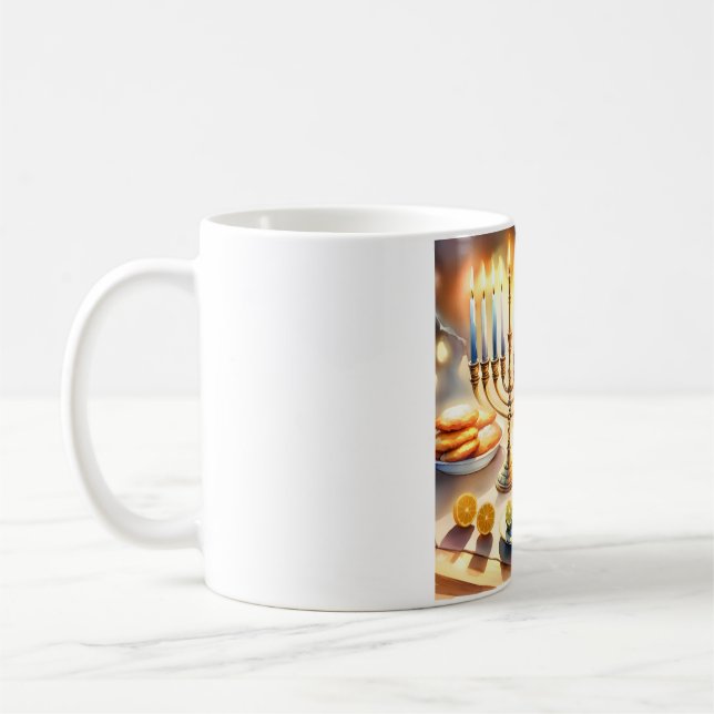 Happy Hanukkah Coffee Mug (Left)