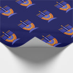 Happy Hanukkah. Colourful Menorah Gift Wrapping Paper<br><div class="desc">Happy Hanukkah. Colourful Menorah design Gift Wrapping Paper. Matching cards, party invitations and gifts available in the Jewish Holidays / Hanukkah Category of our store.</div>