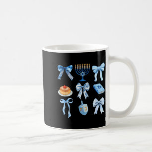 Happy Hanukkah Coquette Bow Chanukah Jewish Women Coffee Mug