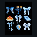 Happy Hanukkah Coquette Bow Chanukah Jewish Women  Poster<br><div class="desc">Happy Hanukkah Coquette Bow Chanukah Jewish Women Girls</div>
