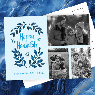 Happy Hanukkah CUSTOM PHOTOS Holiday Card