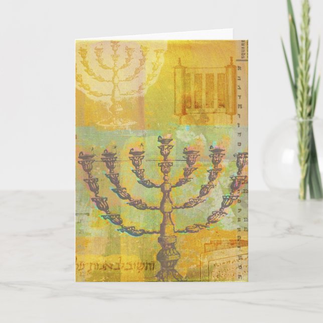 Happy Hanukkah Customisable GIfts and Tees Holiday Card (Front)
