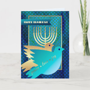 Happy Hanukkah. Customisable Greeting Card