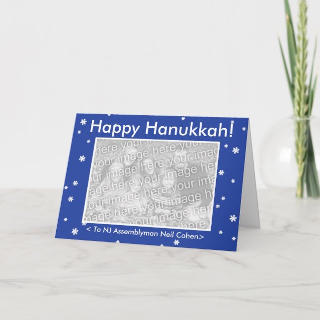 HAPPY HANUKKAH! Customisable My Dog Votes Card (Front)