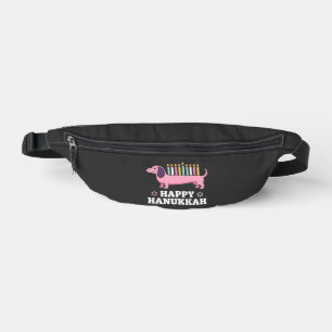 Happy Hanukkah Dachshund Dog Bum Bags