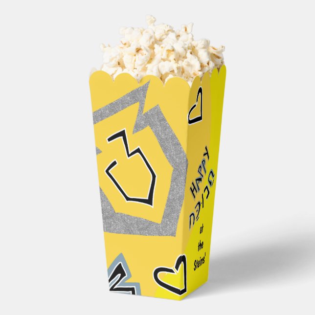 Happy Hanukkah Dancing Dreidels Favour Box (Popped)