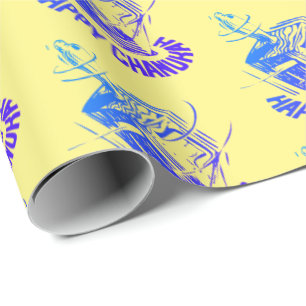 Happy Hanukkah dreidel Wrapping Paper