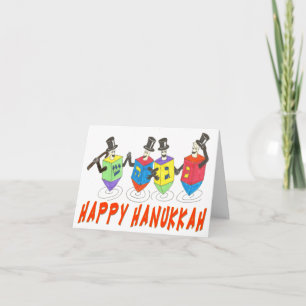 Happy Hanukkah dreidels card
