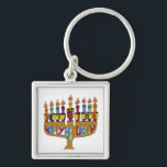 Happy Hanukkah Dreidels Menorah Key Ring<br><div class="desc">You are viewing The Lee Hiller Design Collection. Apparel,  Gifts & Collectibles Lee Hiller Photography or Digital Art Collection. You can view her Nature photography at http://HikeOurPlanet.com/ and follow her hiking blog within Hot Springs National Park.</div>