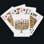 Happy Hanukkah Dreidels Menorah Playing Cards<br><div class="desc">You are viewing The Lee Hiller Design Collection. Apparel,  Gifts & Collectibles Lee Hiller Photography or Digital Art Collection. You can view her Nature photography at http://HikeOurPlanet.com/ and follow her hiking blog within Hot Springs National Park.</div>