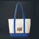 Happy Hanukkah Dreidels Menorah Tote Bag<br><div class="desc">You are viewing The Lee Hiller Design Collection. Apparel,  Gifts & Collectibles Lee Hiller Photography or Digital Art Collection. You can view her Nature photography at http://HikeOurPlanet.com/ and follow her hiking blog within Hot Springs National Park.</div>