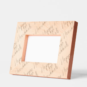 Happy Hanukkah Etched Wood Typography Timeless  Frames