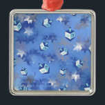 Happy Hanukkah Falling Star and Dreidels Metal Tree Decoration<br><div class="desc">You are viewing The Lee Hiller Design Collection. Apparel,  Gifts & Collectibles Lee Hiller Photography or Digital Art Collection. You can view her Nature photography at http://HikeOurPlanet.com/ and follow her hiking blog within Hot Springs National Park.</div>