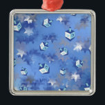 Happy Hanukkah Falling Stars and Dreidels Metal Tree Decoration<br><div class="desc">You are viewing The Lee Hiller Design Collection. Apparel,  Gifts & Collectibles Lee Hiller Photography or Digital Art Collection. You can view her Nature photography at http://HikeOurPlanet.com/ and follow her hiking blog within Hot Springs National Park.</div>