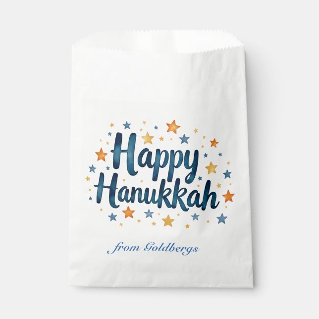 🕎 Happy Hanukkah Favour Bag  (Front)