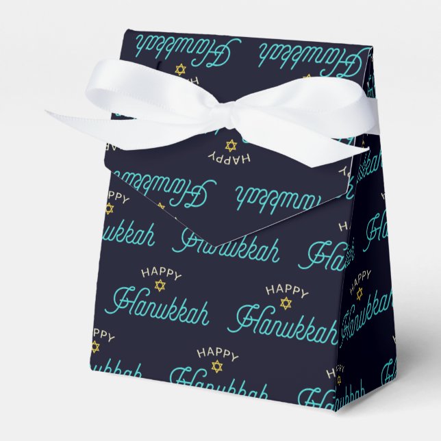 Happy Hanukkah Favour Box (Front Side)