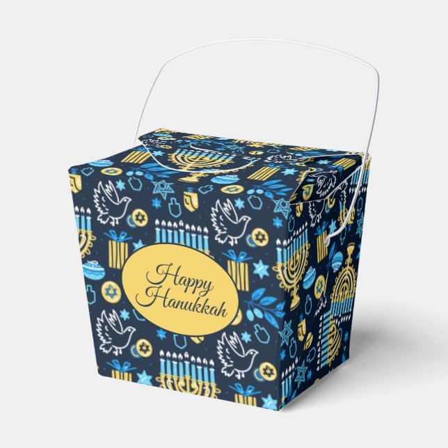 Happy Hanukkah Favour Box (Front Side)