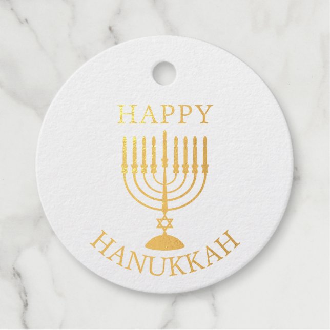 Happy Hanukkah Favour Tags (Front)