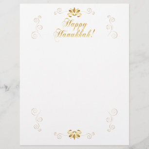 Happy Hanukkah Festival festive decoration Custom Letterhead