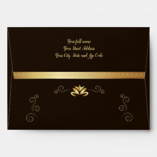 Happy Hanukkah Festival of Lights Gold Luxury Enve Envelope