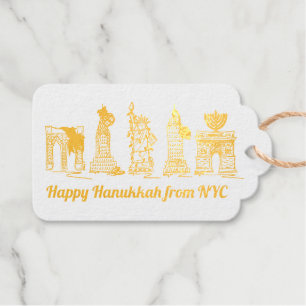 Happy Hanukkah from New York City NYC Chanukah Gift Tags
