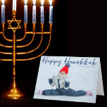 Happy Hanukkah Full Photo Modern Blue Script<br><div class="desc">Modern customisable Jewish full photo Hanukkah card with a winter photograph of your child or family with blue script overlay. Add another favourite Chanukah picture inside and customise your own Happy Hanukkah message of love and light inside.</div>