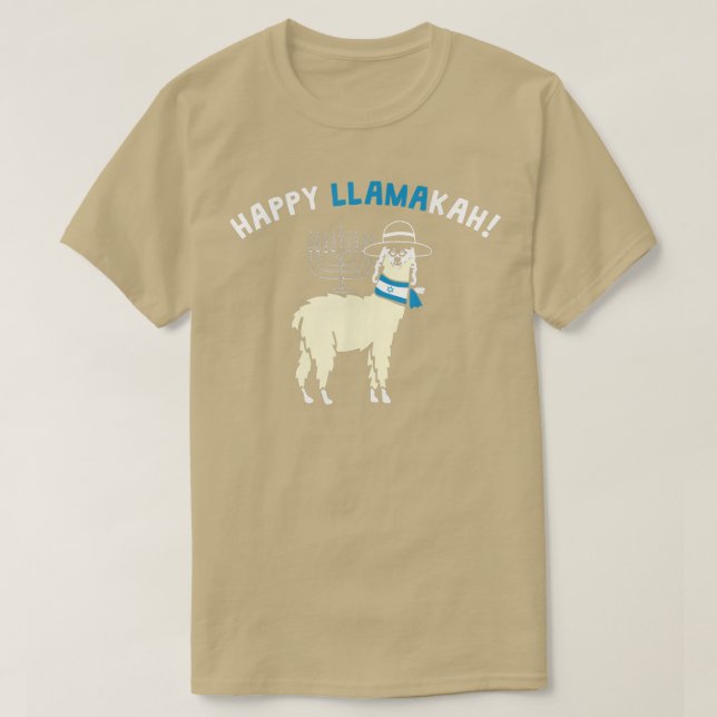 Happy Hanukkah funny Llamakah Jewish llama T-Shirt (Design Front)