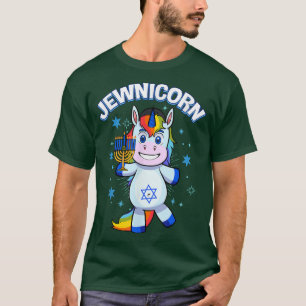 Happy Hanukkah Funny Unicorn Jew Jewish Xmas Jewni T-Shirt