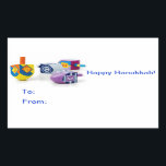 Happy Hanukkah Gift Label Stickers<br><div class="desc">Make it quick and easy this Hanukkah with these happy stickers to finish and identify your wrapped gifts with flair! Happy Latkes Everyone!</div>