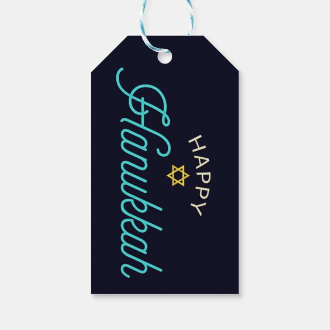 Happy Hanukkah Gift Tags (Back)
