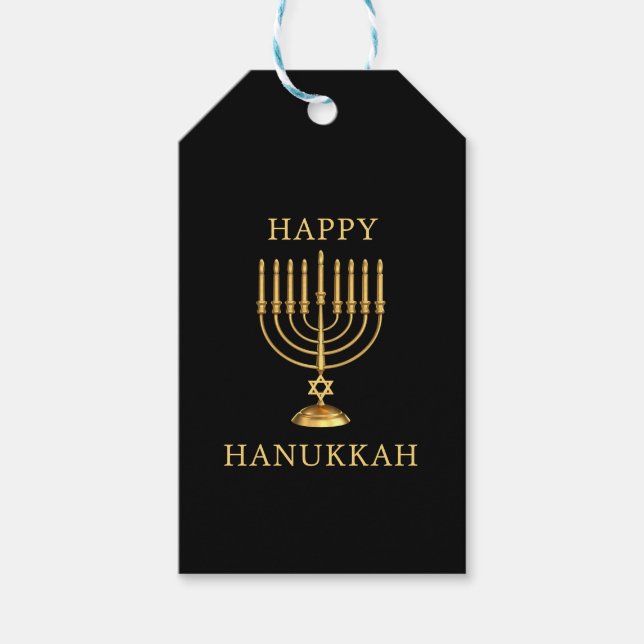 Happy Hanukkah Gift Tags (Front)