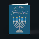 Happy Hanukkah Glitter Greeting Card<br><div class="desc">Hanukkah 2022 will begin in the evening of Sunday 18 December and ends in the evening of Monday 26 December</div>