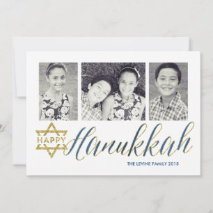 Happy Hanukkah Glitter Hanukkah Card