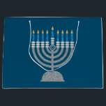 Happy Hanukkah Glitter Large Gift Bag<br><div class="desc">Hanukkah 2022 will begin in the evening of Sunday 18 December and ends in the evening of Monday 26 December</div>